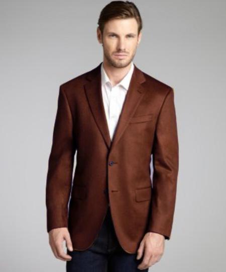 Wool fabric & Cashmere Blend 2 buttons Sportcoat Jacket