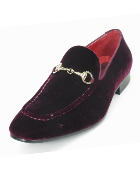 Burgundy Dress Shoe Fashionable Slip On 