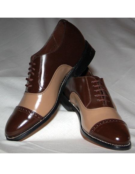 dark brown cap toe