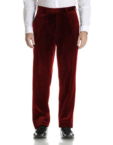 velvet burgundy pants