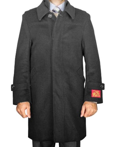 Dark Grey Wool/ Cashmere Blend Modern Coat