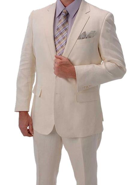 Light Weight Summer Fabric Ivory Linen Suit