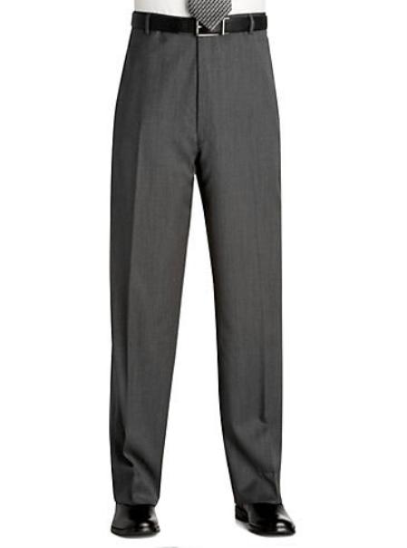 Light Grey Man Made Fiber Regular Rise Slacks