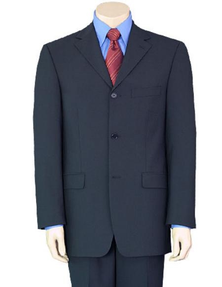 Three buttons navy blue colored Business Suit