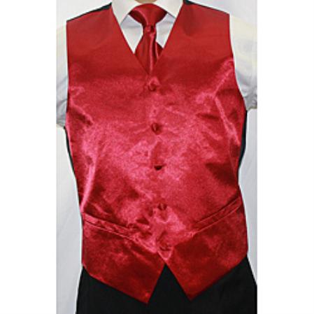 black shirt burgundy vest