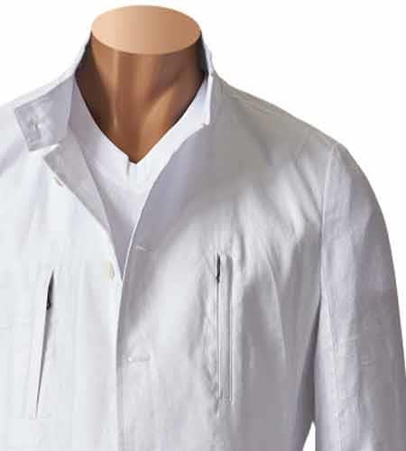 Inserch clothing line Linen White Modern Safari Jacket | Men