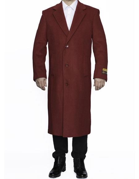 Big And Tall Trench Coat Red Topcoat - Winter coat