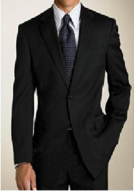 single button black suit