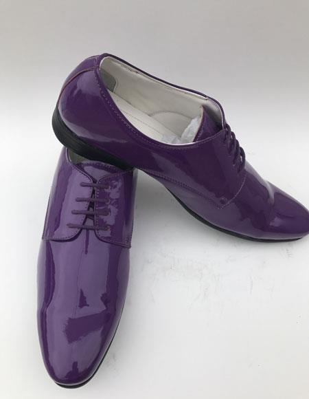 mens purple formal shoes