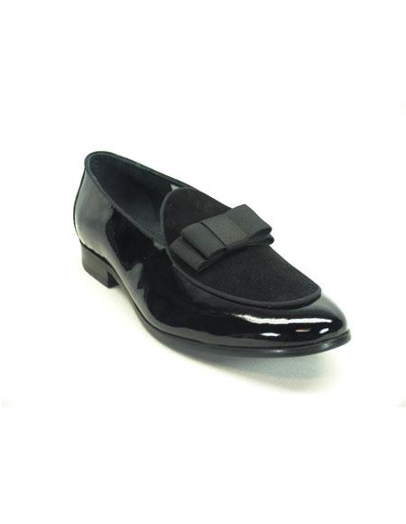 Shiny Slip On Formal Black Dress Shoes 