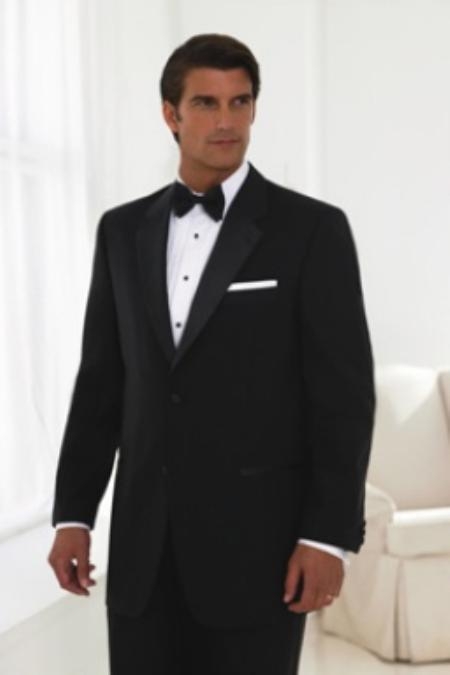 Stunning Navy Blue Colored Two Button Tuxedo