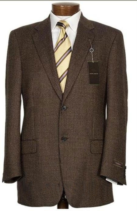 Business Suits for Men with Mini Pindots Teakweave Nailhead