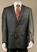 Men's Shiny Sharkskin Charcoal Gray Suit