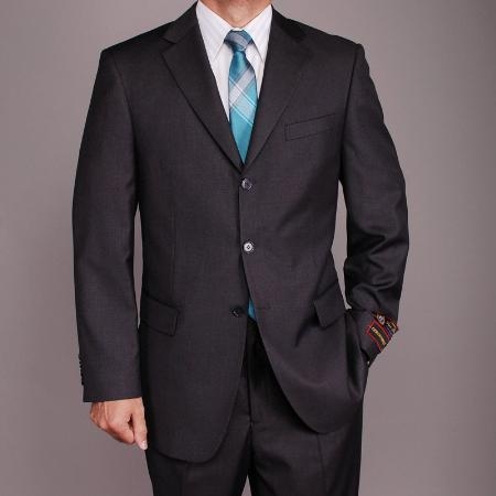 Men's Charcoal Grey 3-button Suit
