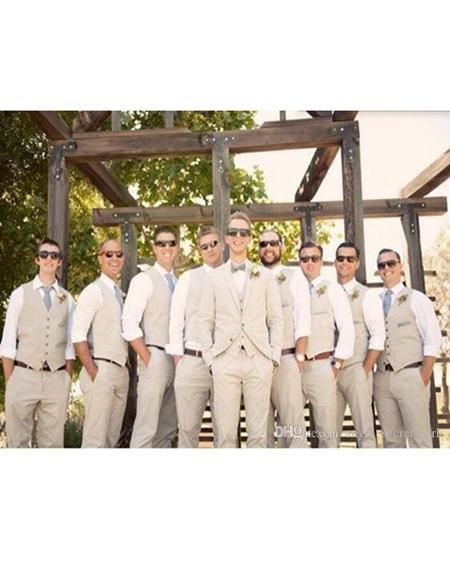 Mens Beach Wedding Menswear Ivory Attire Suit