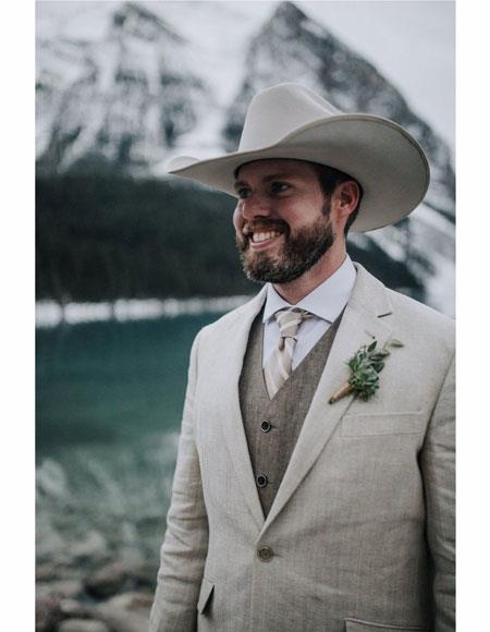 gray western suit