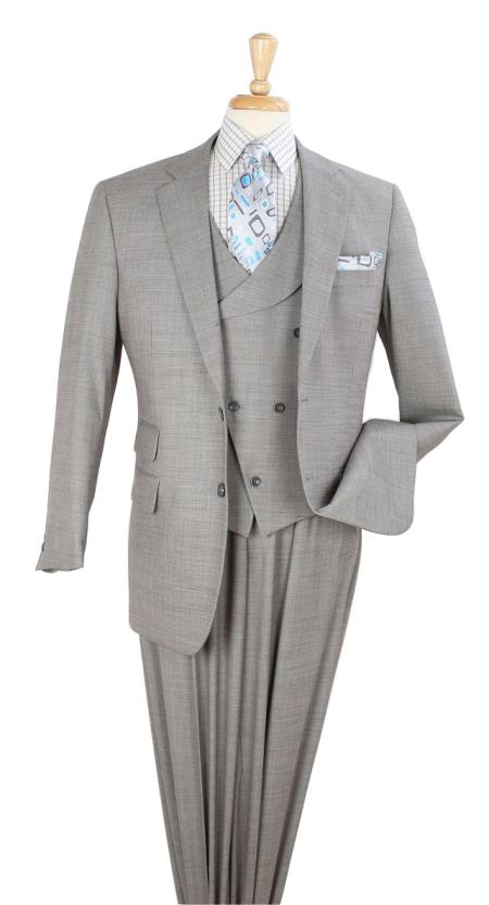 Men's Apollo King 3pc 100% Wool Classic Fit Suit