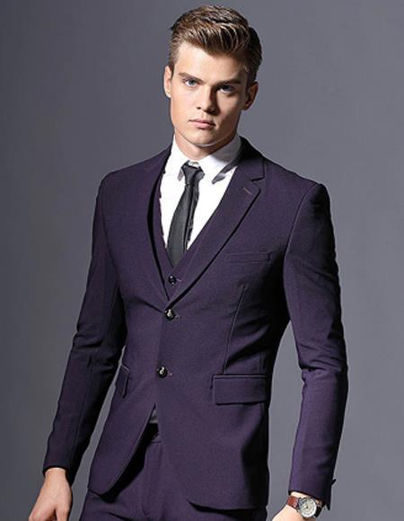 purple formal suit