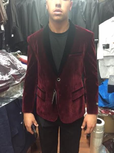 burgundy suede blazer