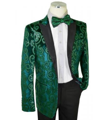 green velour suit