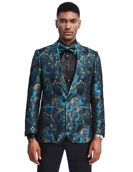 Mens Prom ~ Wedding Teal Blue ~ Turquoise Color Tuxedo