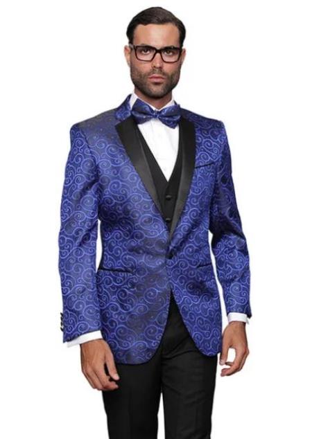 royal blue paisley suit jacket