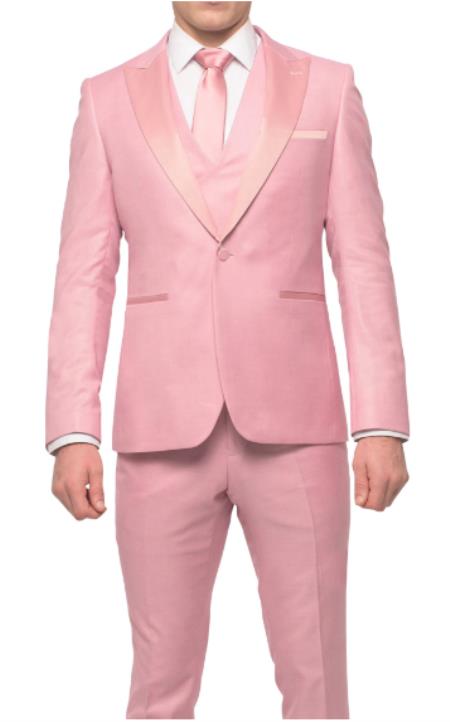 men's slim fit pink pants