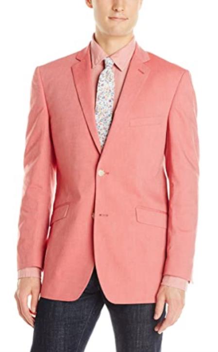 red chambray sport coat