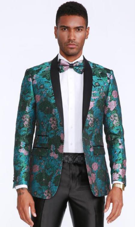 green tuxedo prom