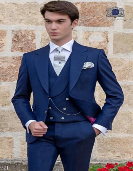 Mens Royal Blue Homecoming Prom Tux Suit