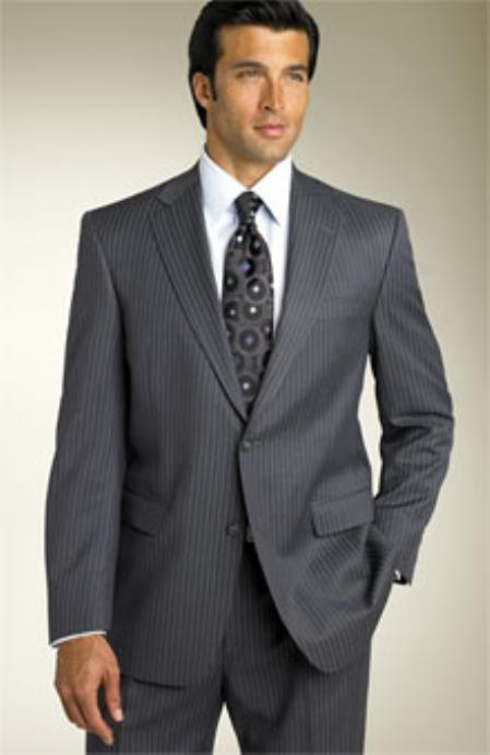 Gray Superior fabric 150's Hand Made Suit With No Pleated cr