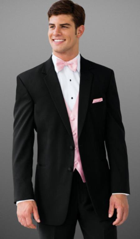 Mens Modern Fit Quinceanera Black Tuxedo