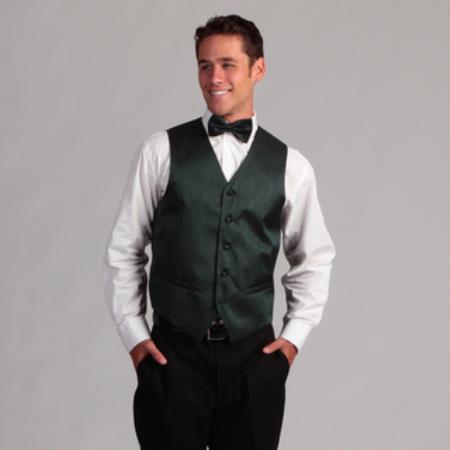Teal 4 Piece Vest Set, Matching Tie with Hand Kerchief