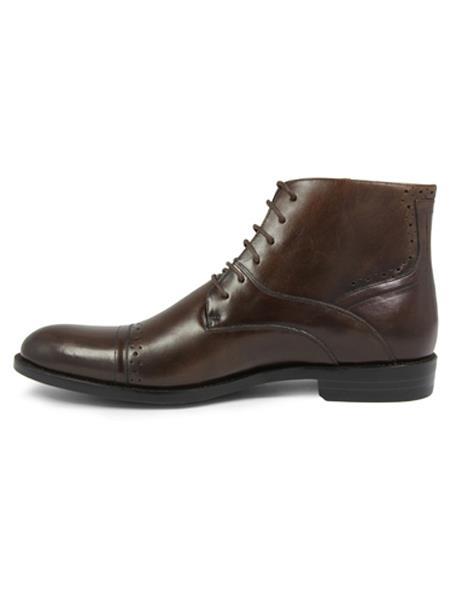 Cap Toe Stacy Adams Brown Lace Up Style Classic Boots