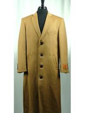  Button Wool Blend Camel