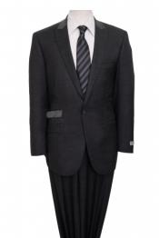 Dark color black Pick Stitched Suit with Flat Front Pants