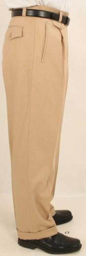 pleated beige pants