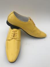leather yellow shoes