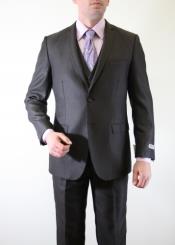 Two buttons Man Made Fiber Blend Navy Suit $99