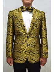 black and gold prom suits