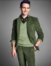 olive green suit jacket