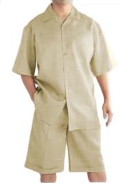 white linen mens short set